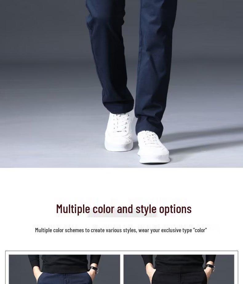 Men's Autumn Casual Straight-Leg Trousers - Versatile, Lightweight, Loose-fit Pants for Business and Workwear