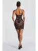 2026 Spring/Summer Women's Lace Bandeau Striped High-Waisted Slimming Dress