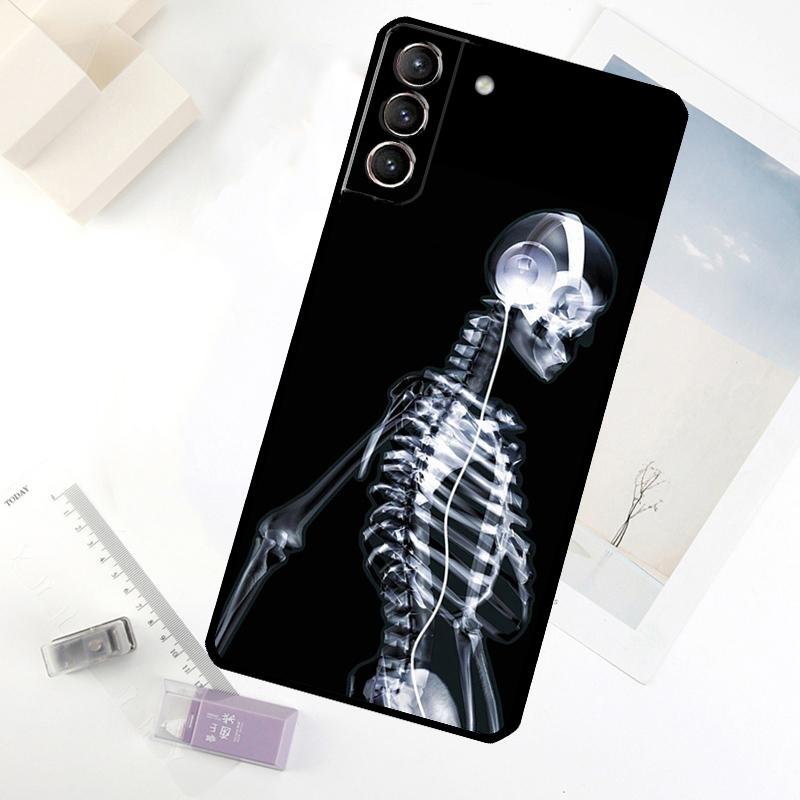 Xray Art Aesthetic Skull Phone Case For Samsung Galaxy S25 S26 Ultra S20 S21 S22 S23 S24 Ultra S10 Plus S25 FE Cover