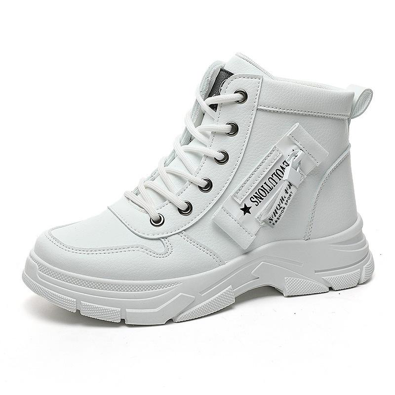 W new Martin boots casual autumn breathable high top small fresh heightening thick baseplate shoes