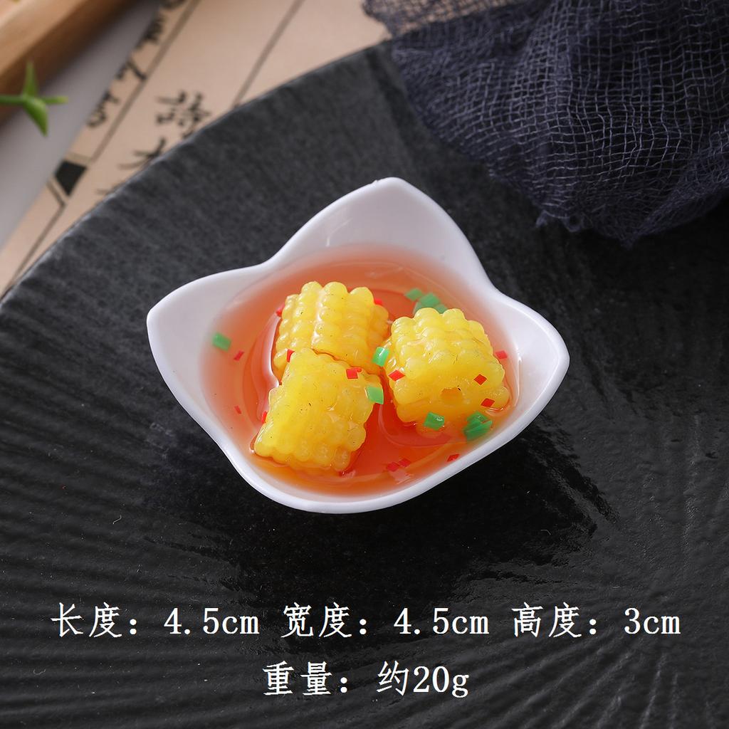 Mini Simulation Dish Plate Magnetic Refrigerator Sticker Creative Stir-Fried Fish Ball Pig Foot Chinese Style Sample 5pc/lot