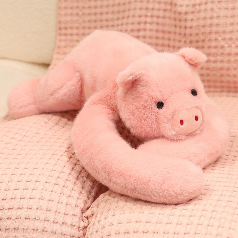 50/60CM Lovely Lion Panda Sloth Elephant Piggy Plushie Toy Plush Animal Can Lie on the Shoulder Cushion Creative Kids Gift