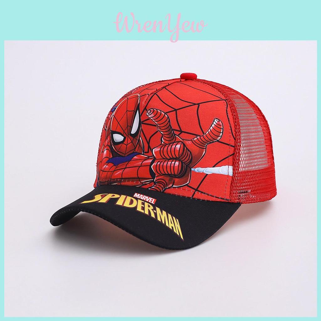 Cappellino da baseball in rete per bambini Spider-Man con protezione solare e antivento per uso casual