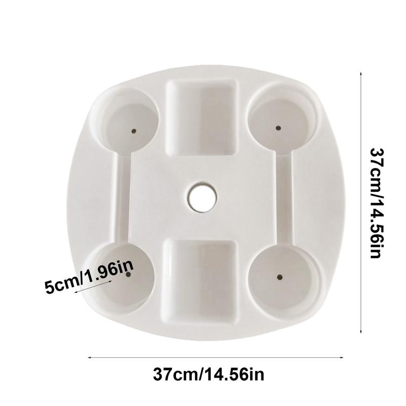 Beach Umbrella Table Tray 4 Drink Holders And Tray Slots Pool Umbrella Table Adjustable Outdoor Tray Table For Beach And Patio
