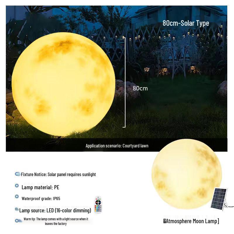 Solar-Powered Waterproof Moon Lamp for Garden, Lawn & Courtyard Decoration