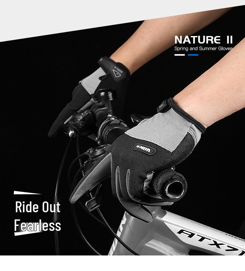 Slitstarka, halkfria cykelhandskar med full finger för utomhussporter och med pekskärmsfunktion.