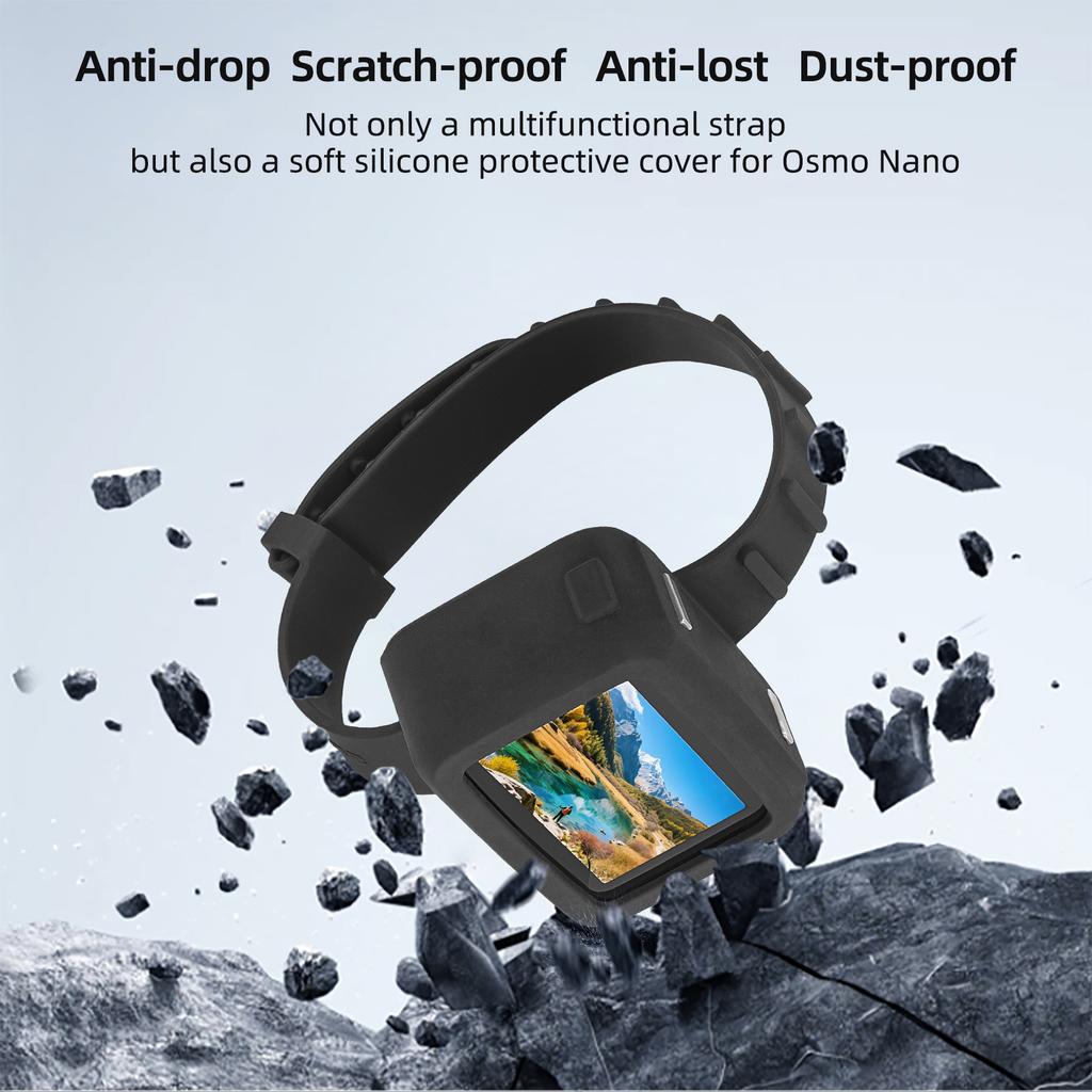 Vision Dock Strap Silicone Cover for DJI Osmo Nano Anti-Scratch Anti-lost Protective Case For DJI Osmo Nano Camera Accessories