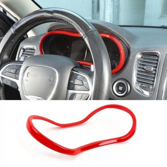 

Dashboard trument Box Ring Trim Frame Cover Decor Red For Dodge Durango 2011+