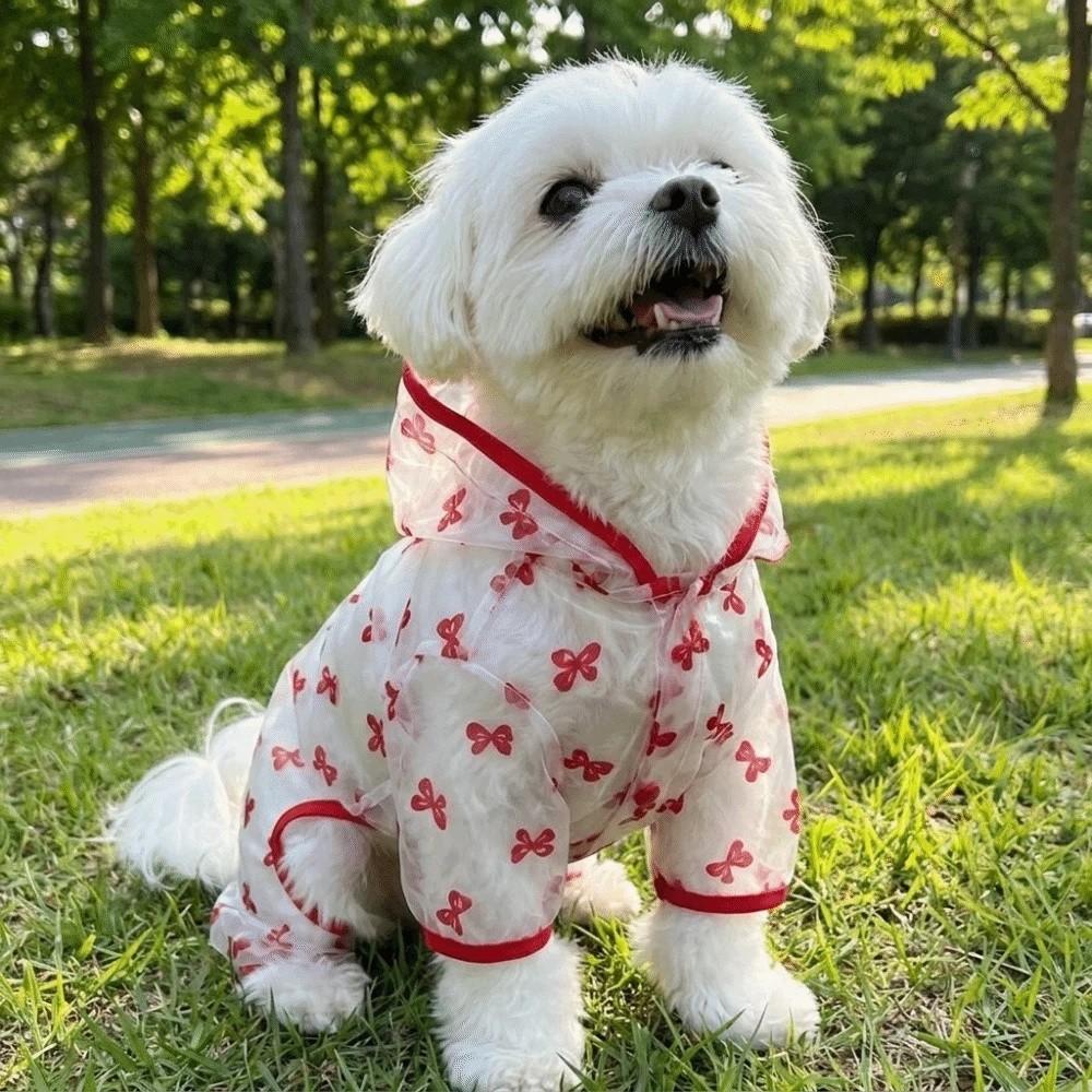 Thin Breathable Dog Sunscreen Clothes Butterfly Pattern Dog Cooling Jumpsuit  Summer Season
