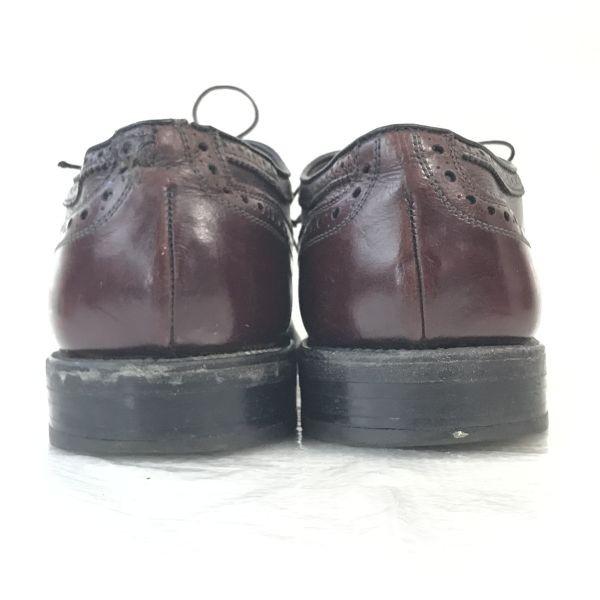 Allen Edmonds McAllister Vintage Full Brogue Wingtip Shoes 9.5D 27-27.5cm Burgundy(USED)