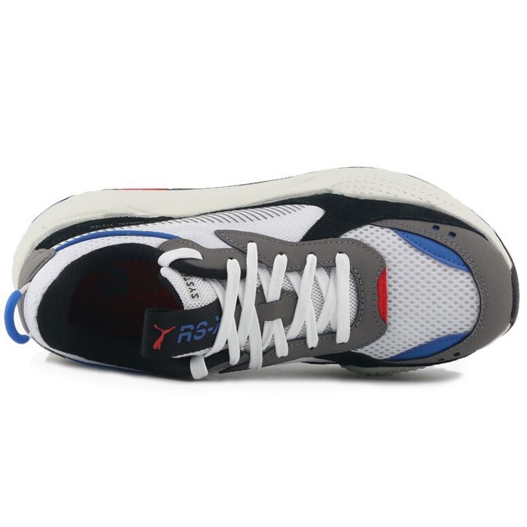 Puma Rs 2.0 Fabric Synthetic Leather Panorama Retro Color Block Low Top Lifestyle Sneakers Unisex sneakers Black White Gray 375872-01