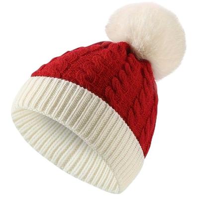 Christmas Cap for Kids, Santa Hat with Soft Fabric, Festive Christmas Decorations for Parties, Gifts, Size 17CM X 18CM