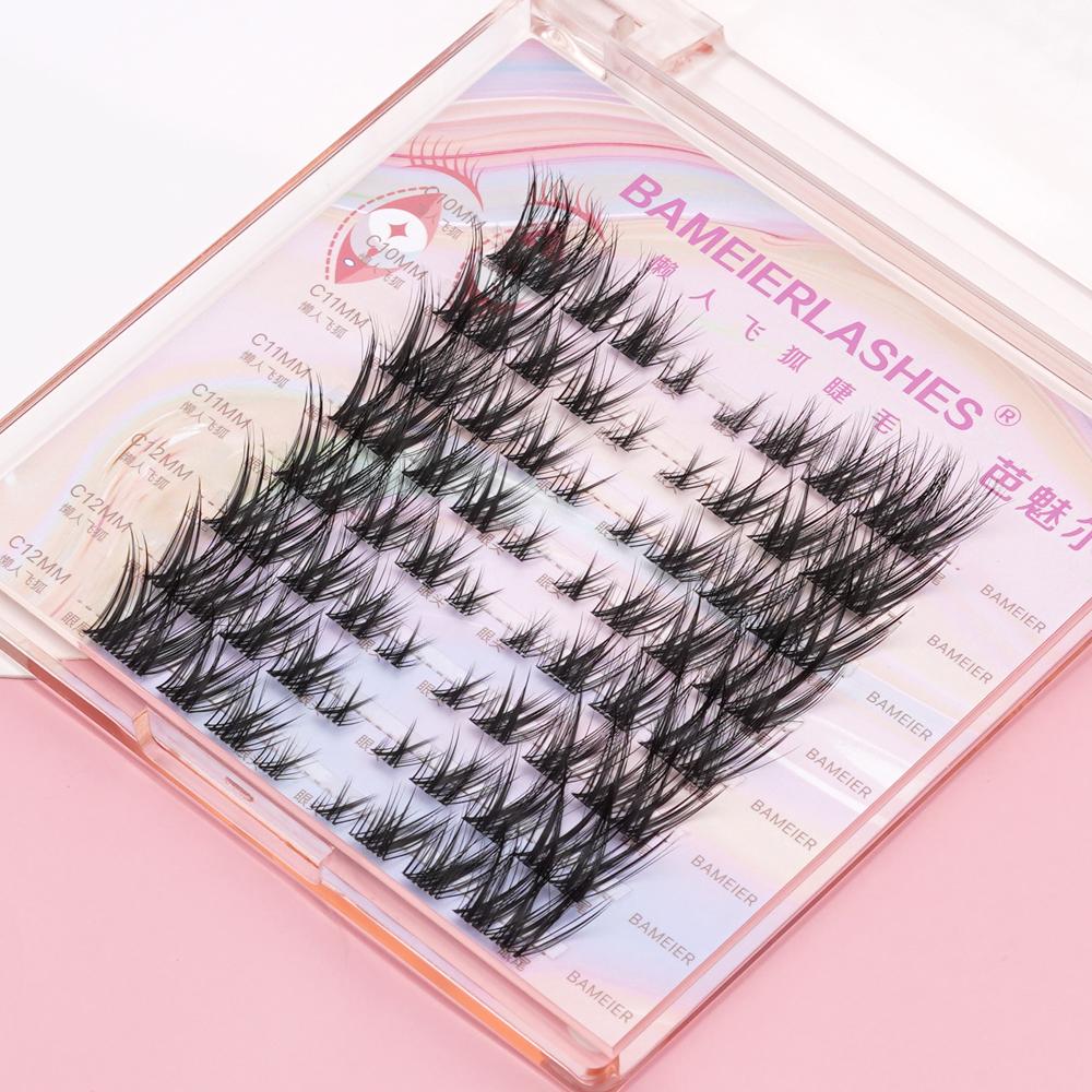 New Arrivals Pre Bond Diy Segmented Individual Lash Clusters Extension Diy Lash Extension Kit D Cluster Lashes New Colored Package&Mix чёрный