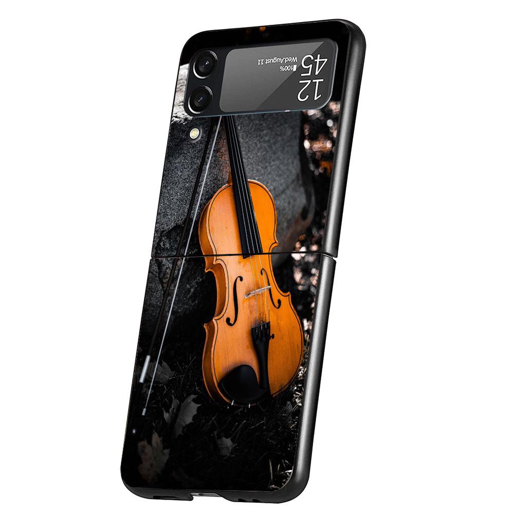 

Music Violin Phone Case For Samsung Galaxy Z Flip 7 6 5 4 3 5G Cover ZFlip7 ZFlip6 ZFlip4 ZFlip5 ZFlip3 Coque Fundas Galaxy Z Fl Samsung Z Flip