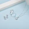10K Gold Jewelry Set Classic Simple Earrings Moissanite Ring 9/14/18 K White Gold Rose Gold Necklace
