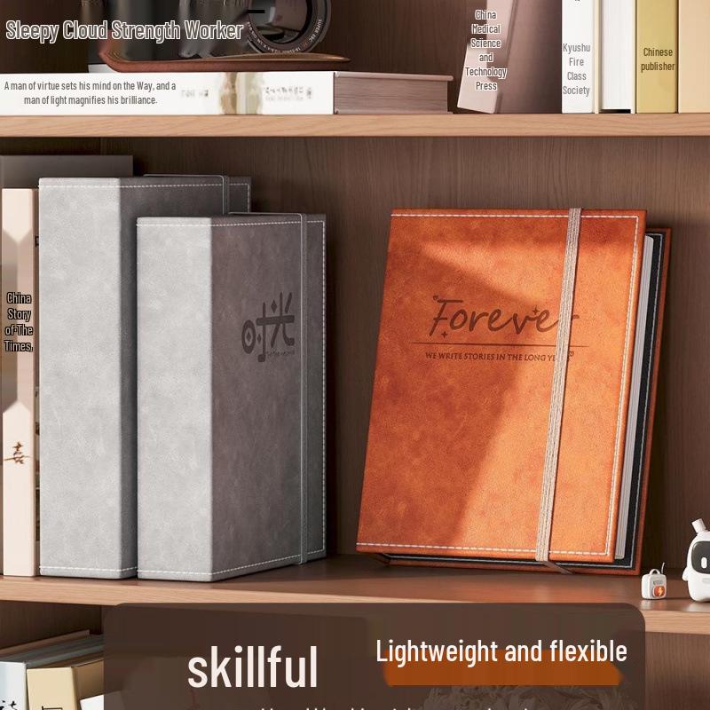 Leather 6-Inch Slip-In Photo Album, 5-Inch Photo Storage Book for Baby and Family, Large Capacity