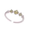 A541 French-Style Light Luxury Olive Green Zircon Women's Summer Open Ring Set