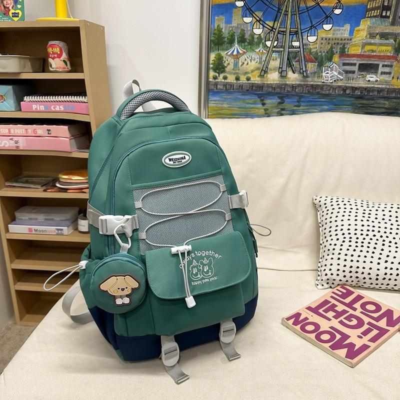 Schoolbag contrasting color simple schoolbag women's 1011 new Korean version ins high-quality backpack for primary and secondary school students