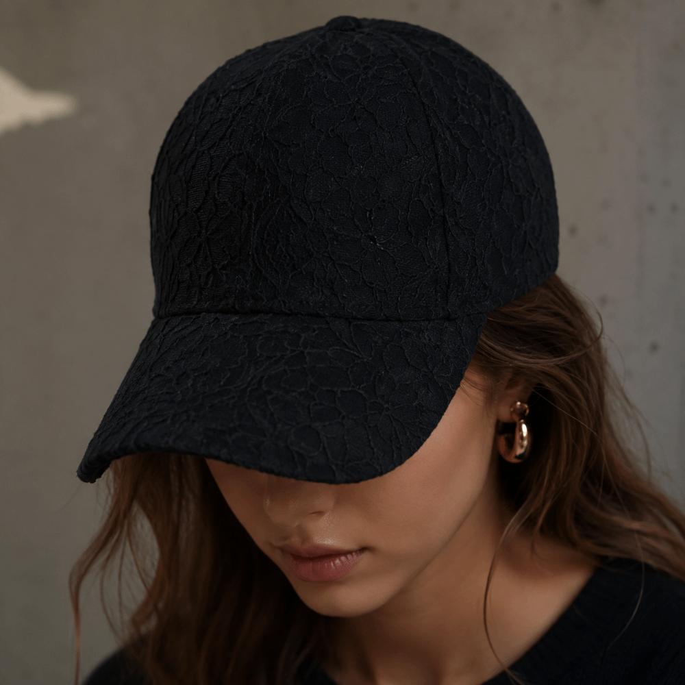 Adjustable Mesh Baseball Hat Hollow Out Outdoor Sun Hat Fashion Floral Lace Baseball Cap  For Women