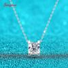Smyoue 1-2CT Certified D Color Moissanite Pendants for Women Classic Wedding Necklace Original S925  Silver Jewelry GRA