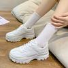 Dad's Shoes, Thick Soled Breathable White Shoes for Spring and Autumn, Student Casual Sports Shoes
