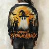 Women's Long Sleeve Halloween Print Hoodie Pullover with Casual Top