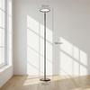 Uplighter Floor Lamp with Tuya App and Music Sync, Standing Lamp with Adjustable Head for Living Room Bedroom, Black