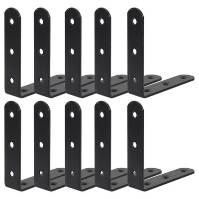 10 Piezas Soportes de Ángulo de Hierro Resistentes Forma L Soportes de Estante Versátiles Fijaciones de Madera Fácil Instalación Ángulo de Hierro Soporte L