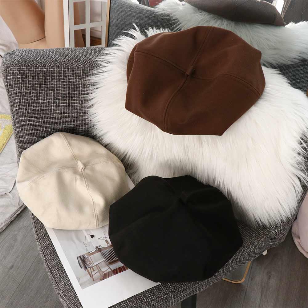 Newsboy Cap Woolen Beret Hat Y2K Octagonal Cap Fashion Painter Hat  Ladies