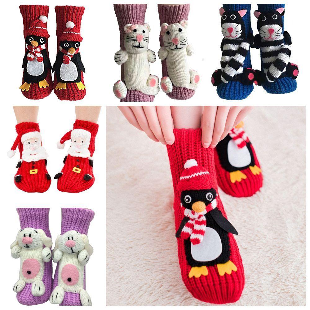 Breathable Novelty Sock Warmth Christmas Socks New Handmade Crocheted Sock Women Girls