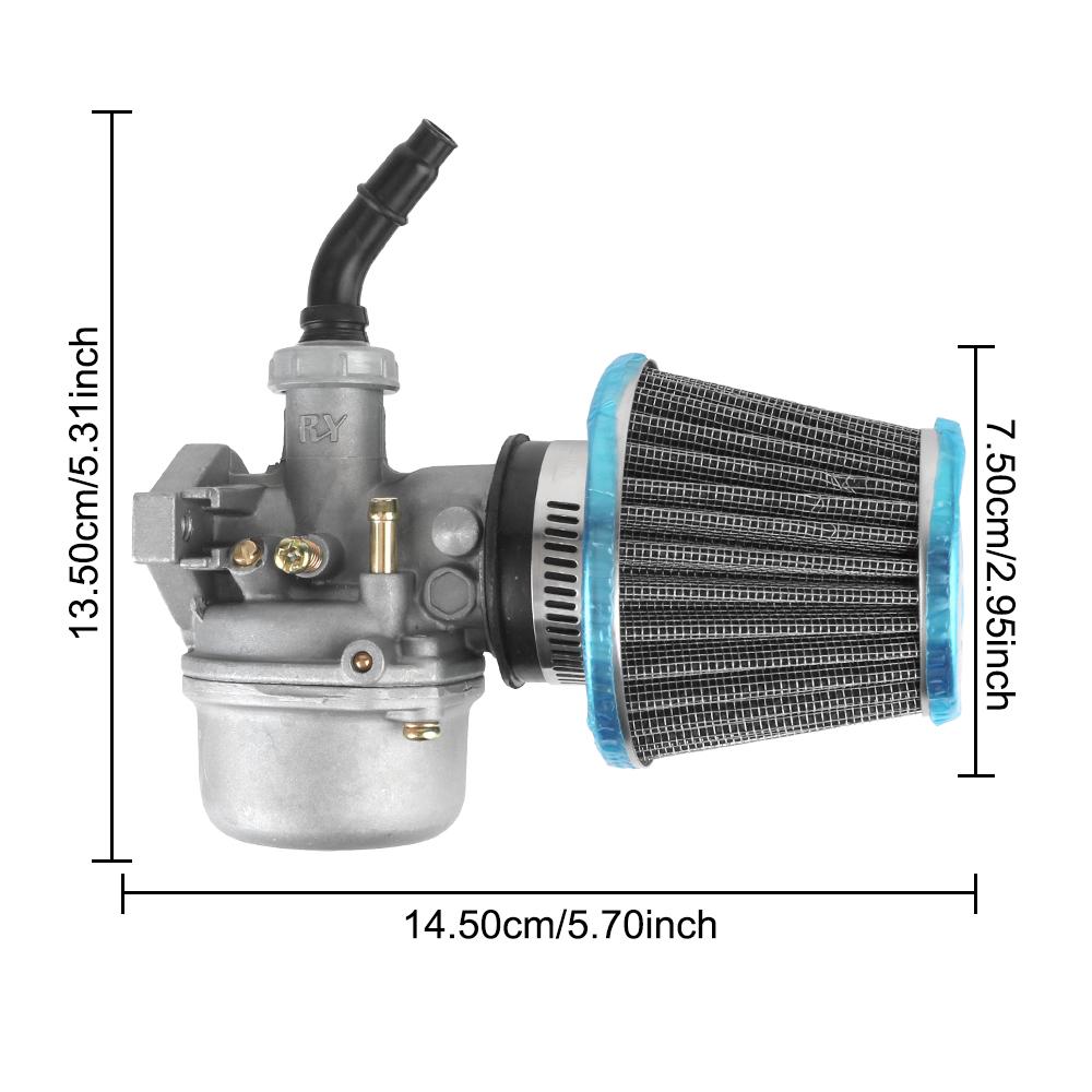 PZ19 Carburetor For 50cc 70cc 80cc 90cc 110cc 125cc ATV Dirt Pit Bike 19mm Carb with 35mm Air Filter For Taotao Honda CRF Carburetor Fuel Filter