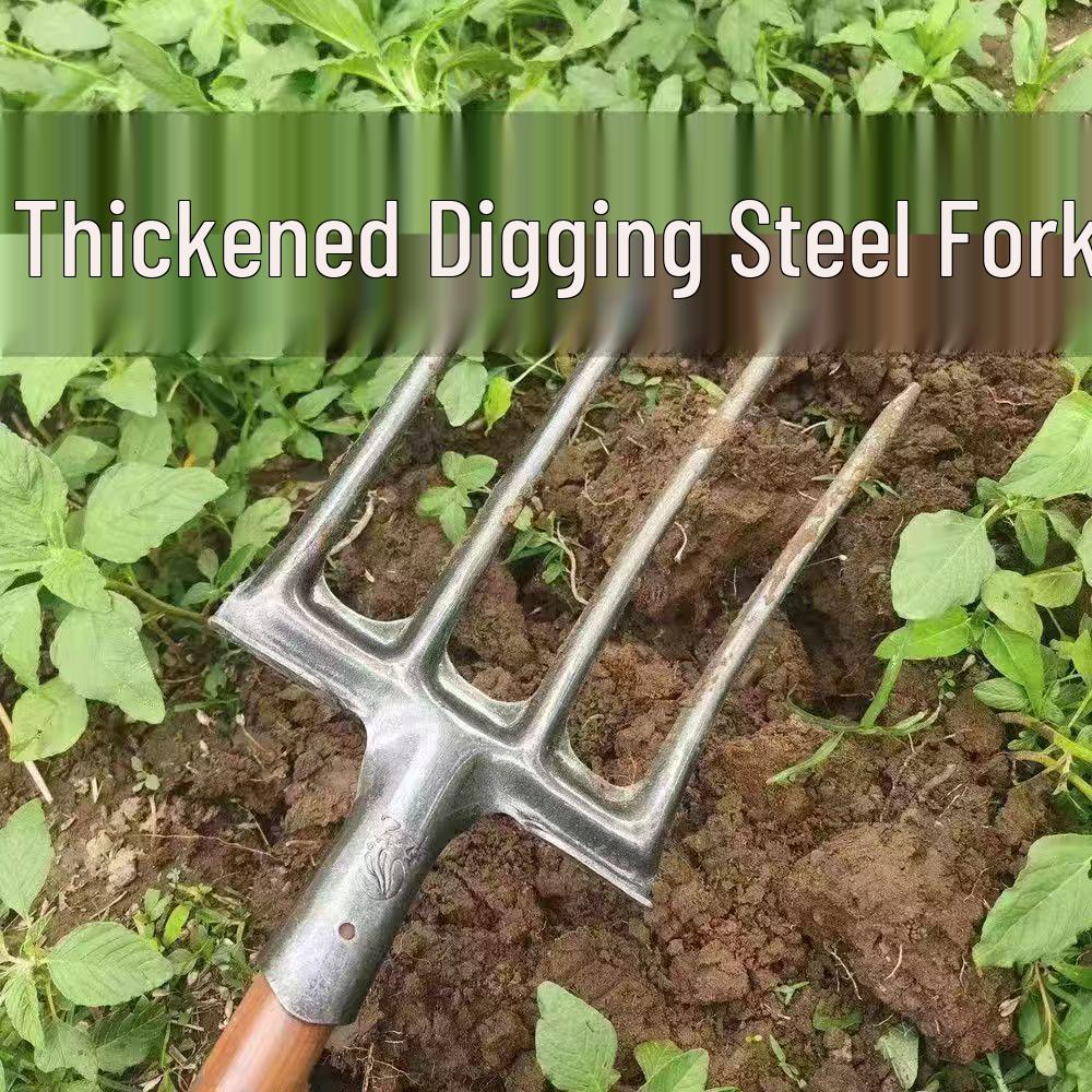 Agricultural Heavy-Duty High Manganese Steel Fork for Soil Loosening and Digging