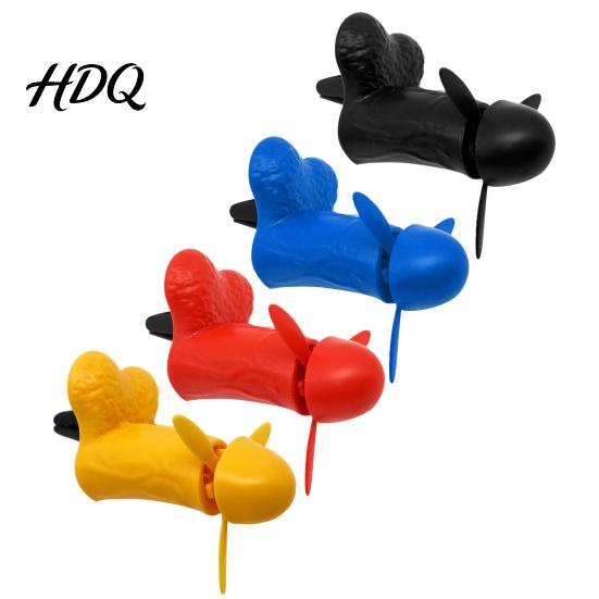 Fun Car Vent Decoration Funny Air Freshener Clip Novelty Aromatherapy Diffuser Rotating Propeller Automotive Outlet Fan for Interior Accessories