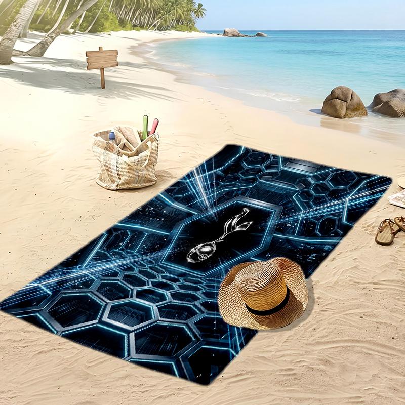 Toalla de Playa Impresa Tottenham Hotspur Secado Rápido Suave Portátil Manta de Playa Rectangular Grande para Viajes Piscina