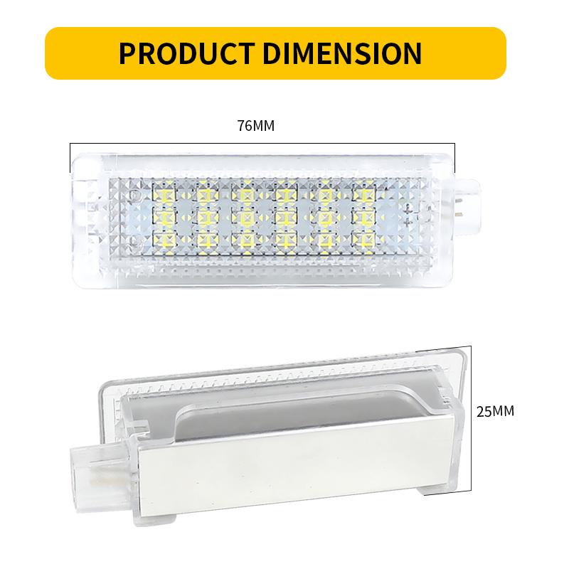 2pcs LED Door Footwell Trunk Light For BMW Mini COOPER R50 R52 R53 R55 R56 R57 R60 For Mini R58 Coupe 11-15 R59 Roadster 12-15