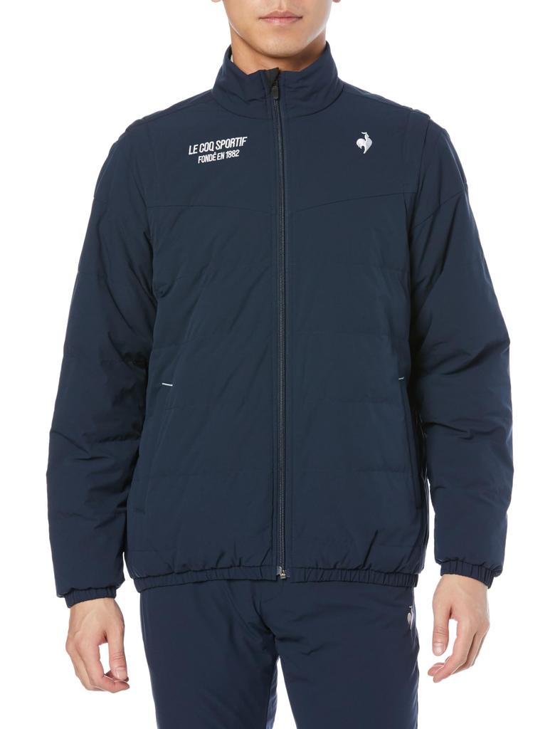 Le Coq Sportif Golf QGMWJK20AT Blouson and Navy Size LL Men's (Limited Edition), Water-Repellent, Stretch, Windproof, Padded, Blue,