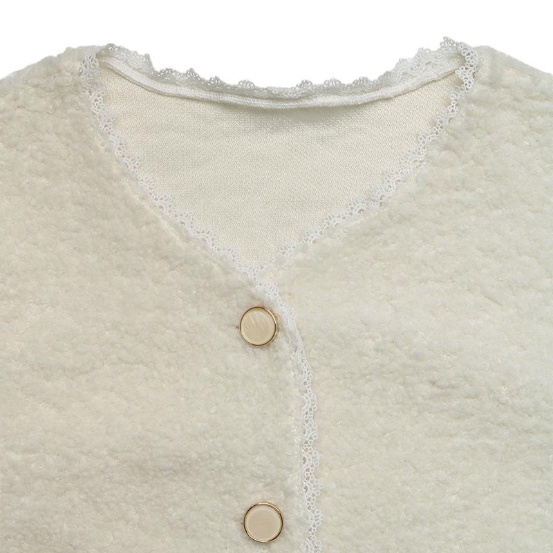 YYFS Women's Fashion Casual Solid Color Print Autumn Winter Long Sleeve V-Neck Jackets & Coats