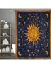 ~O~Sun God Moon Stars Shower Curtain, Bathroom Decorative Shower Curtain, Waterproof Shower Curtain with Hooks
