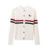 Kaslead New Arrival Women's Clothing Fashion Style Stylish Simple and Versatile Casual Button Decoration Knitting Cardigan