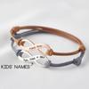 Benutzerdefiniertes Unendlichkeits-Namensarmband, personalisiertes Seil, verstellbares Armband, handgefertigter Schmuck für Unisex, Geburtstagsgeschenk
