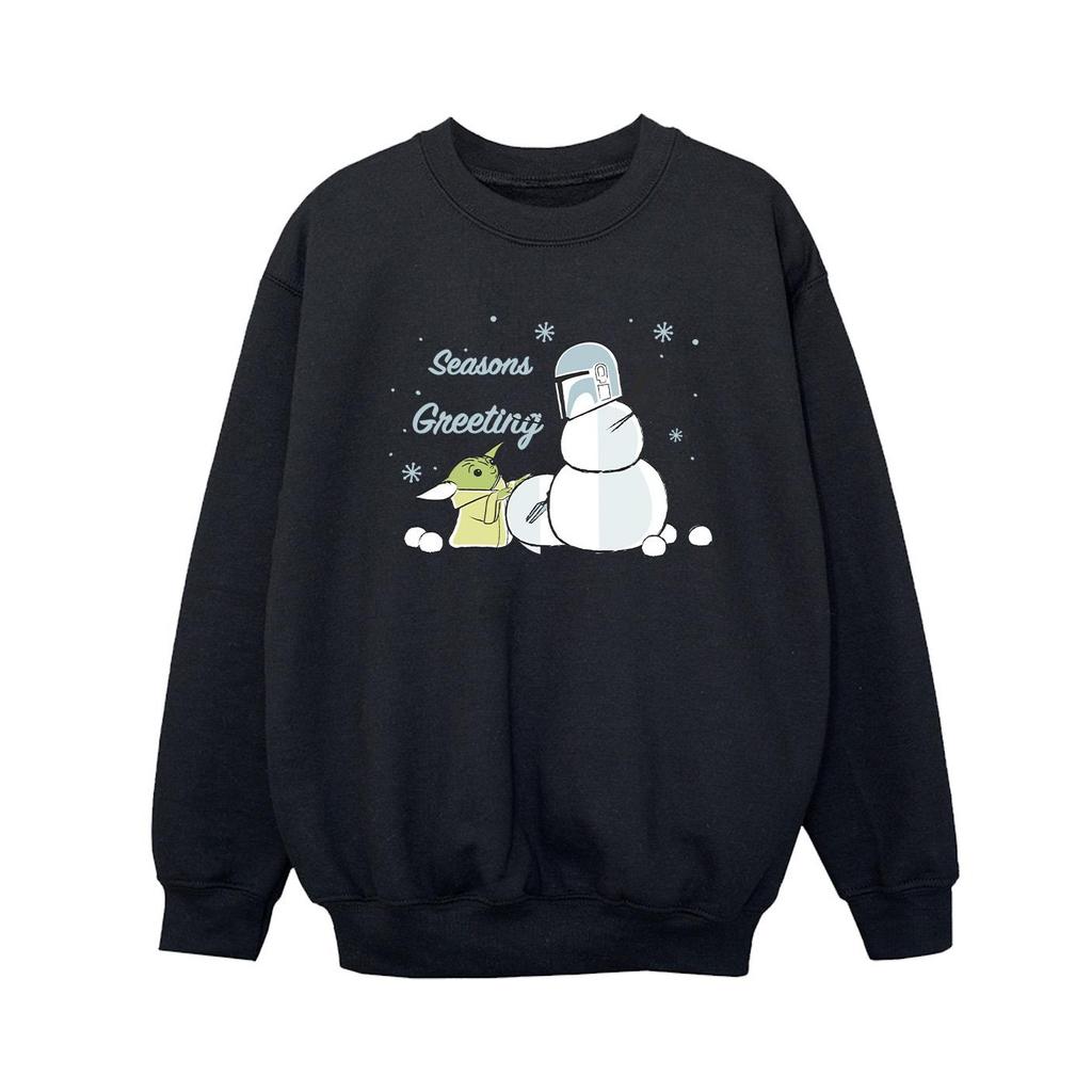 Star Wars Mandalorian Boys Seasons Greetings Sweatshirt