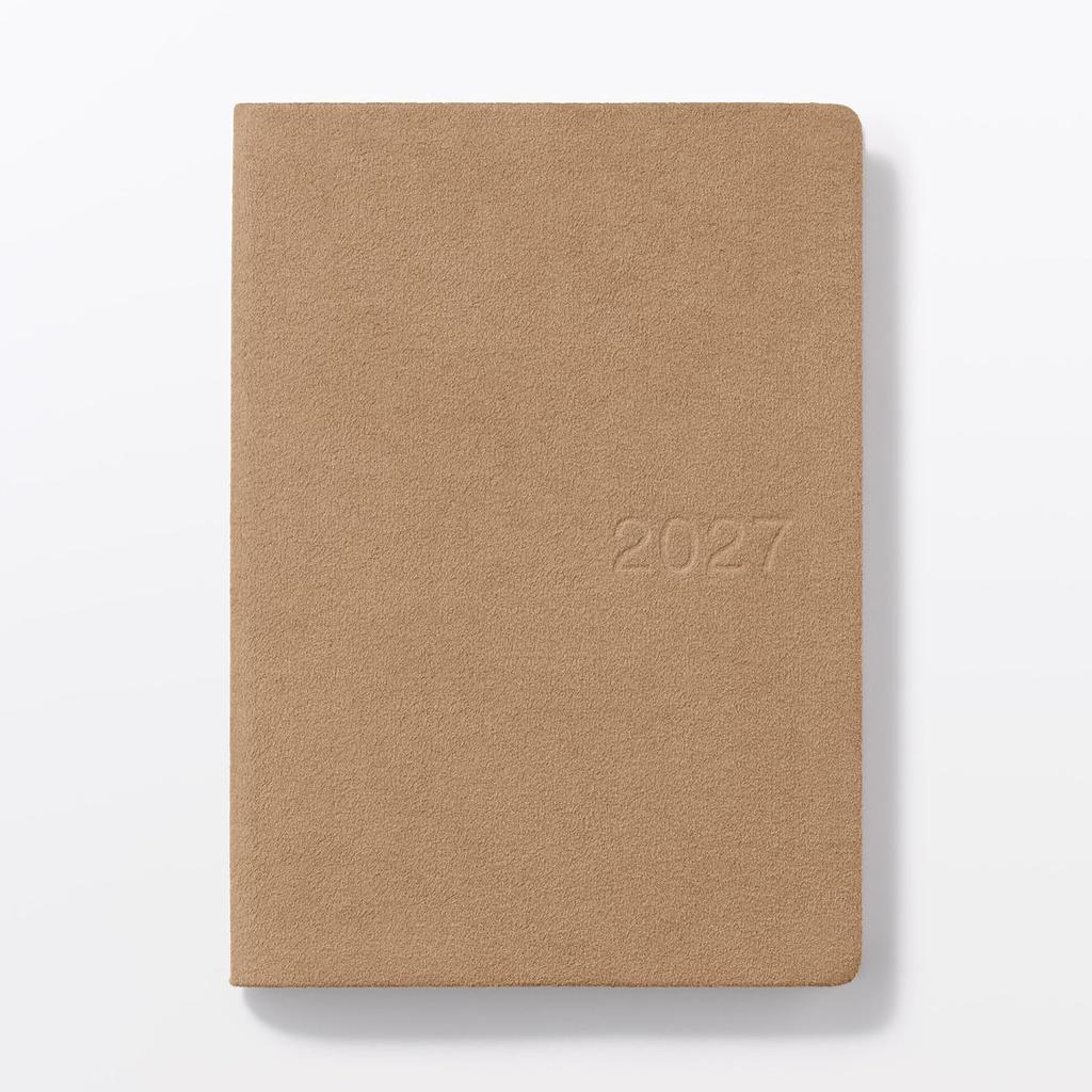 Muji Suede-like Monday Start Monthly Weekly Schedule Book December 2026 B6 Beige