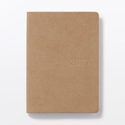 Muji Suede-like Monday Start Monthly Weekly Schedule Book December 2026 B6 Beige