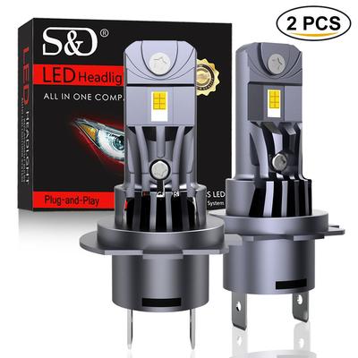 2Pcs H7 LED Leistungsstarke Scheinwerfer Birne Mini Drahtlose 40000LM 6500K CSP für Auto Scheinwerfer Auto Diode Lampen h7 Turbo Led Automobil 12V