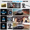 1080P Auto DVR 2/3 Kameras Full HD 1080P Dual-Objektiv Auto DVR Kamera 2,0 Zoll IPS Bildschirm Front-Heck-Recorderkamera