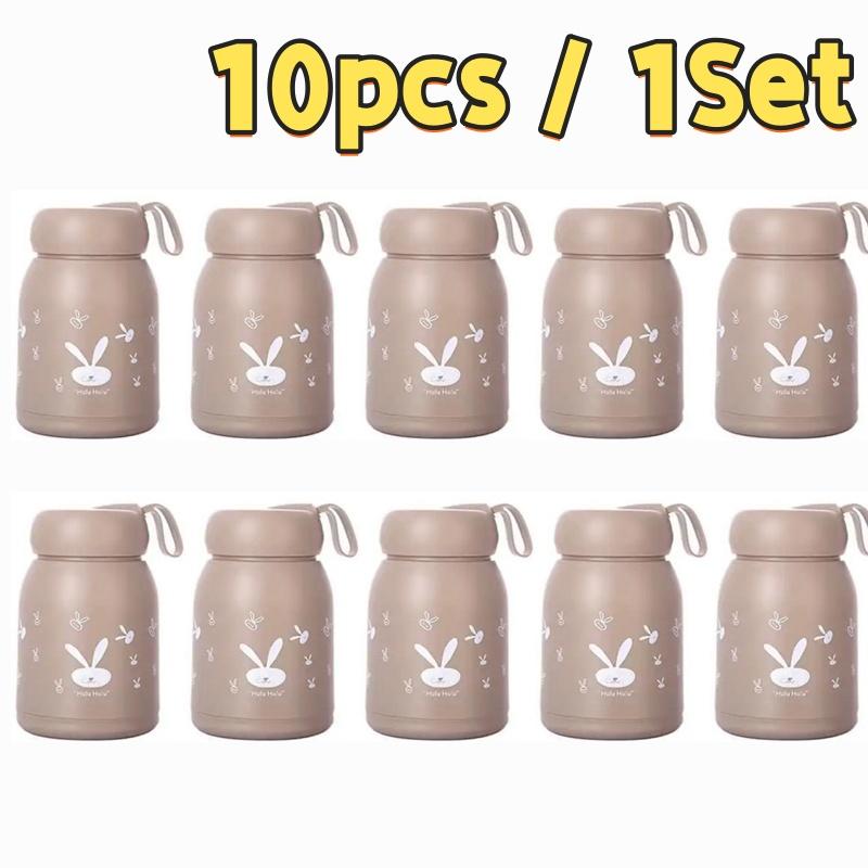 5/10Pcs Rabbit Tumbler Hot And Cold Tumbler Souvenir Glass Cup Thumbler Cup Leakproof Water Bottle Mug Drinkware