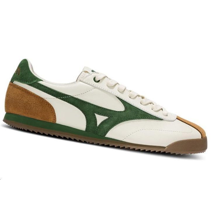 Mizuno LG 60S Leather Comfortable Vintage Simple Versatile Non-Slip Wear-Resistant Low-Top Casual Shoes Unisex Casual Shoes Gray Green D1GH230305