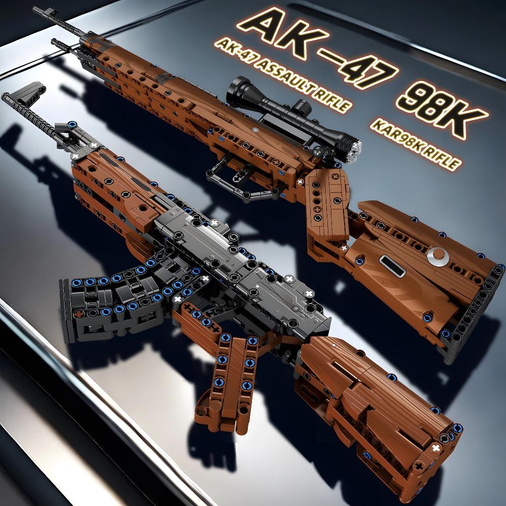 

Набір будівельних блоків штурмової гвинтівки АК-47 SWAT Місто Друга світова війна Військова зброя Модель гвинтівки 98K Іграшка для самостійної збірки Дитячий святковий подарунок