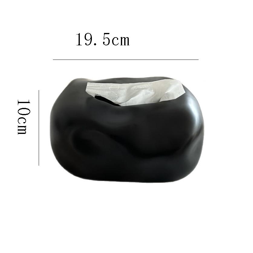European-style Ceramic Tissue Box White High-end Restaurant Napkin Holder Home Dining Table Ceramic Tissue Box Home Decoration