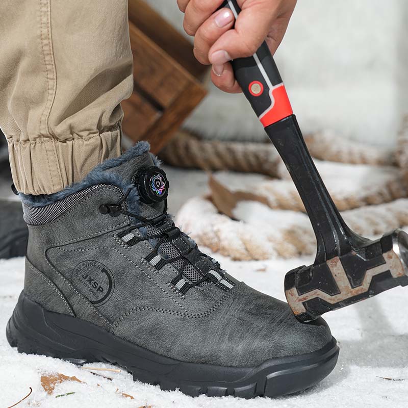 New Rotating Button Work Boots Men Puncture-Proof Men Safety Boots Protective Shoes Indestructible Security Steel Toe Shoes